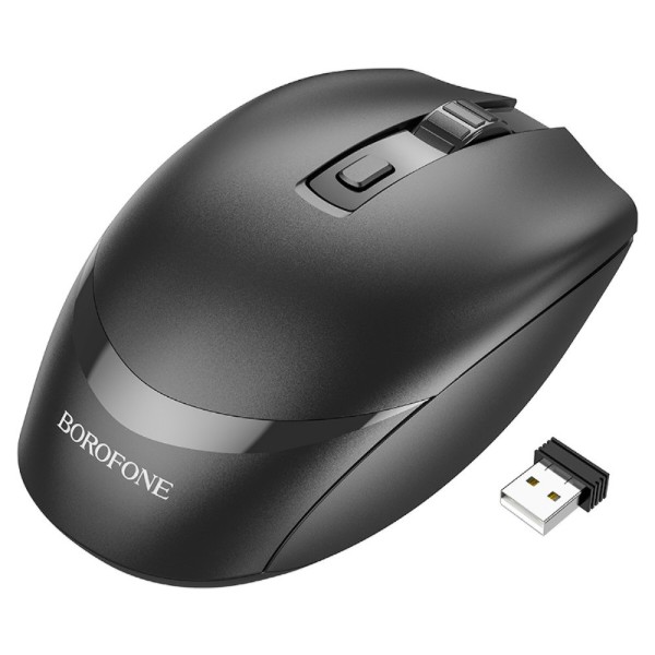 Фото - Мышь беспроводная BOROFONE BG7 Platinum Black (6974443389982)